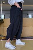 Made in Italy Cooper Needlecord Shelby Cocoon Pant Black